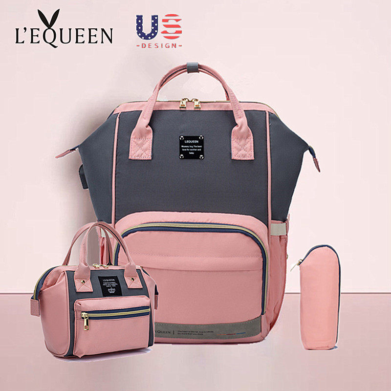 妈咪包防水轻便妈妈包手提多功能大容量收纳母婴包三件套双肩包