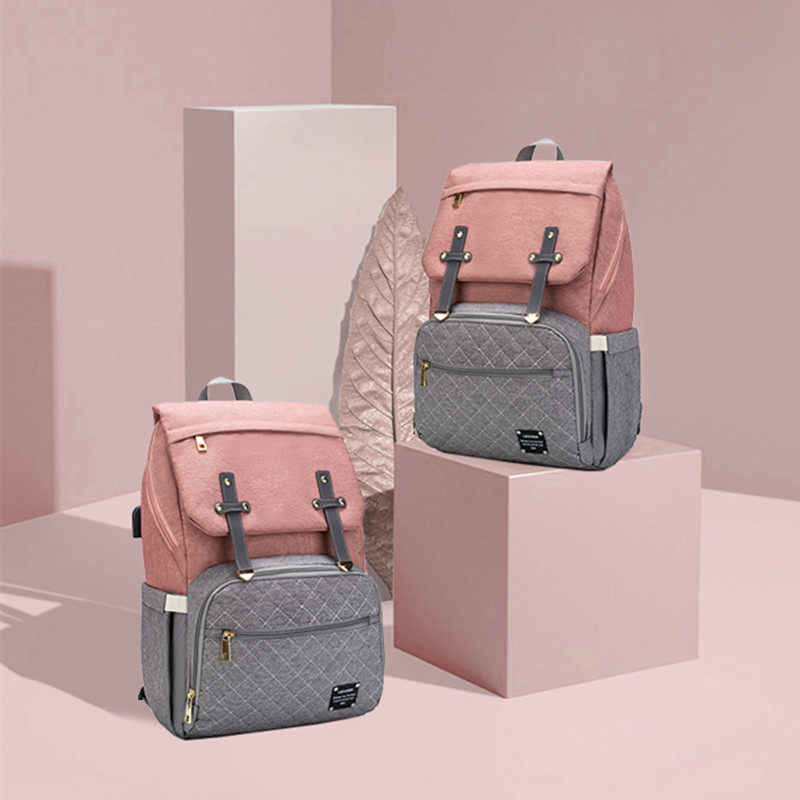 新款妈咪包双肩包时尚轻便妈妈包大容量外出背包多功能超轻母婴包