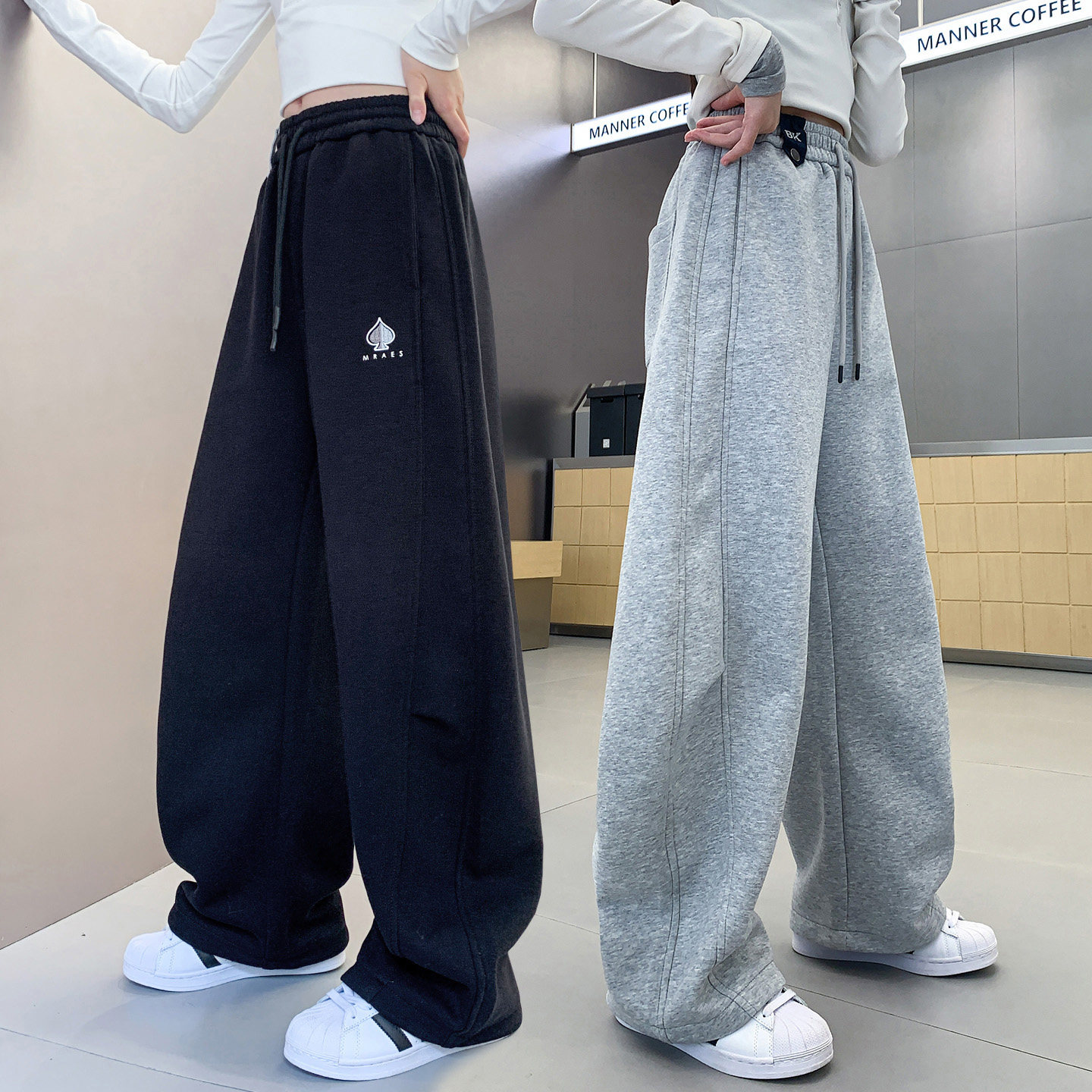 女童秋冬季长裤2025新款休闲运动裤中大童针织卫裤学生韩版校服裤