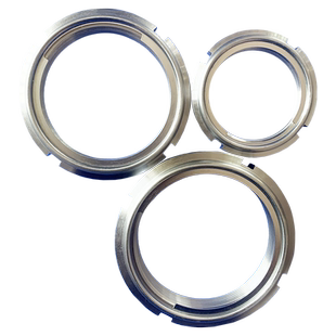 全金属圆螺母U型精密开槽轴承钢片自锁螺帽M10*0.75 M12螺母大全