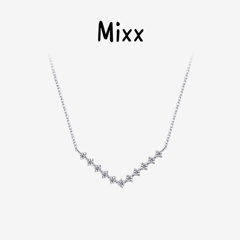 【520礼物】Mixx靡诗925纯银心辰项链锁骨链日常百搭通勤款