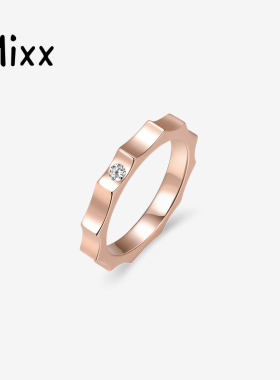 Mixx靡诗925纯银黑白调系列齿轮戒指