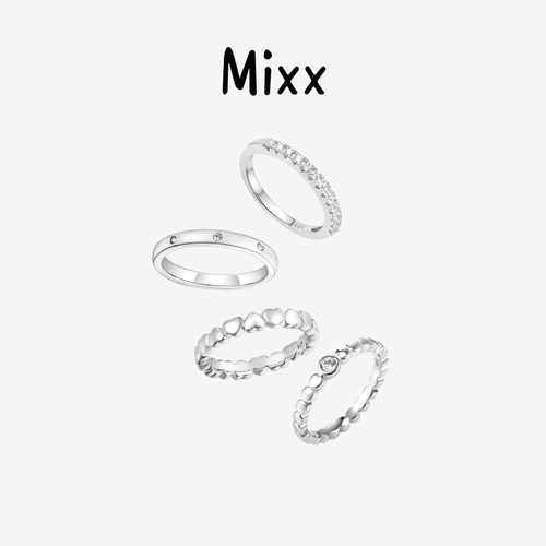 Mixx靡诗925纯银质感百搭基础款戒指闺蜜款