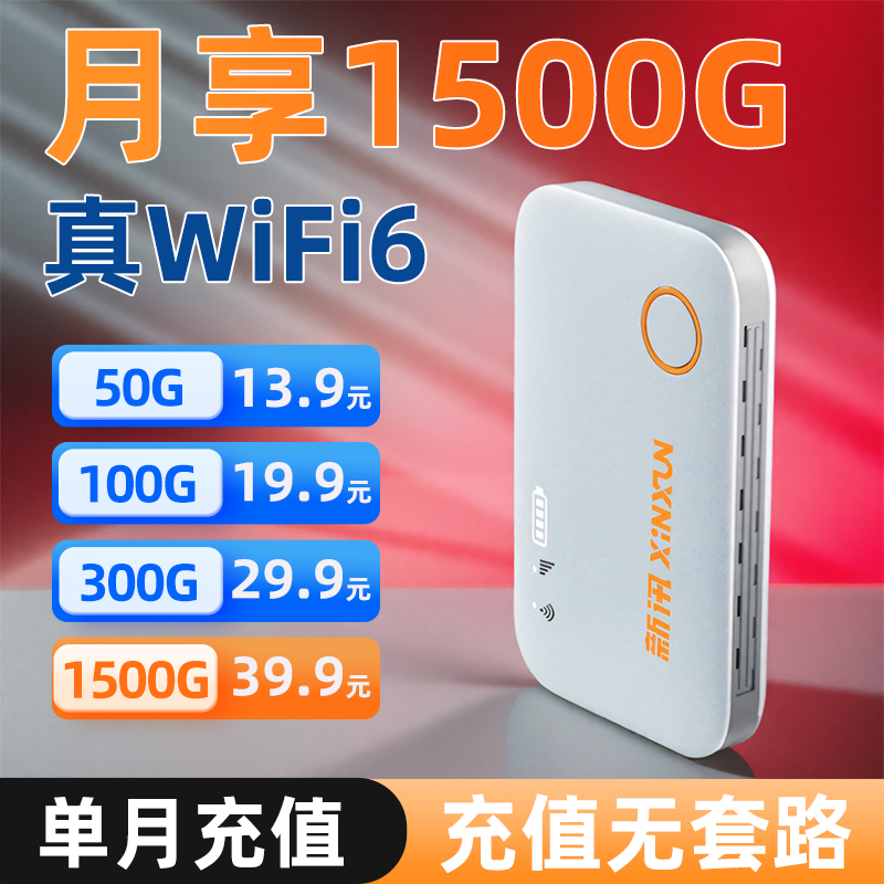 新讯随身wifi2025新款官方正品无线移动网络wifi6流量卡家用全国通用便携式车载4g路由器宽带手机无限速上网