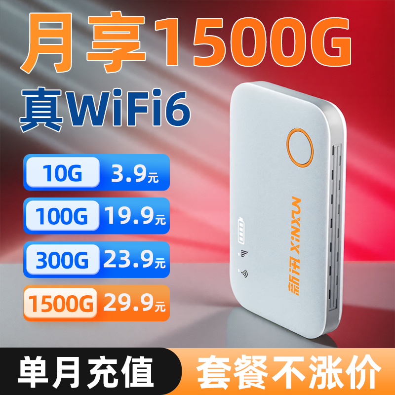 新讯随身wifi2025新款官方正品无线移动网络wifi6流量卡家用全国通用便携式车载4g路由器宽带手机无限速上网