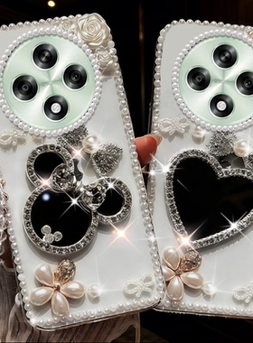 2026马年镶钻化妆镜适用OPPOA3 5G手机壳保护套R11sPlus高级感A3化妆R11Plus女款A5x硅胶K1透明K9s新年款A3i