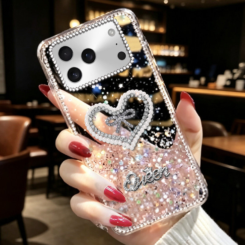 透明高级感闪钻适用苹果iPhone18Pro手机壳新品15水钻XS防摔12镶钻6s网红8秋冬13巨好看7巨好看8Plus新款