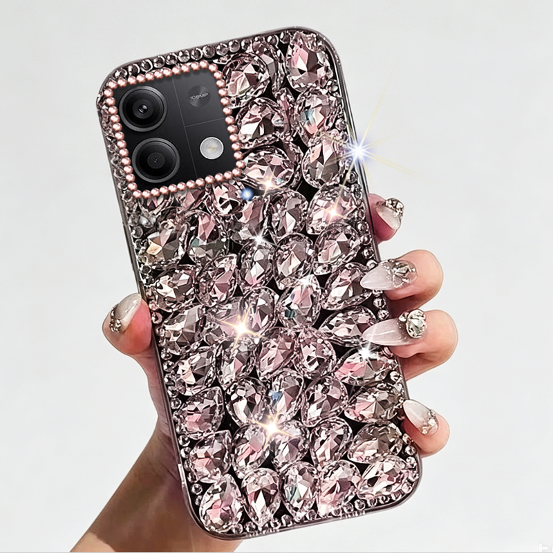 轻奢简约满钻适用redmi红米Note13手机壳外壳14+硅胶15+全包11网红1S女款11透明14高级感11青春版水钻12Ultra