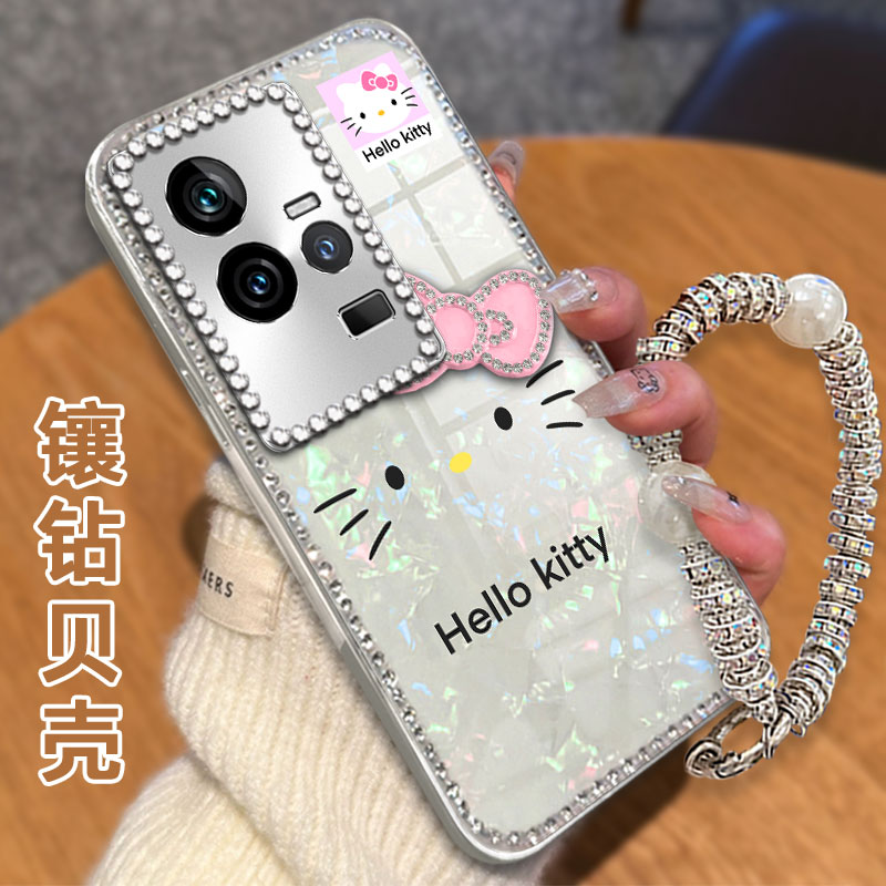 水钻镶钻贝壳纹适用iQOO11手机壳保护套z10turbo高级感10/2025年10外壳5新款7SE防摔z7x网红10全包y7s女款8