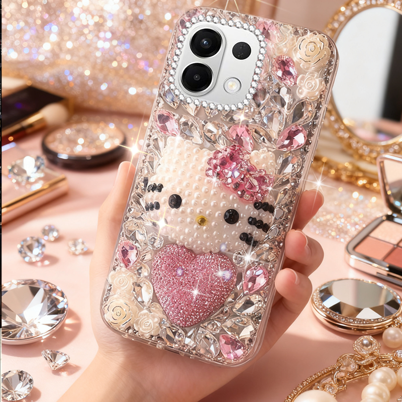 高端奢华镶钻手机壳，不掉钻，不发黄