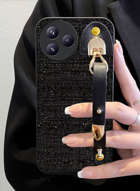 红色喜庆布艺小香风适用小米Civi5Pro手机壳小众15女款15针织9SE防摔14新款12保护套8高级感Turbo4冬天cc9e