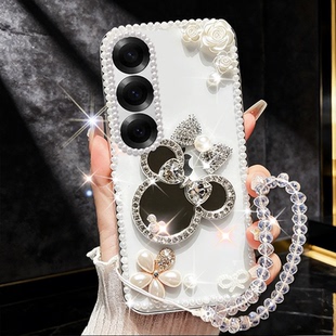 2026年S22镶钻M34 马年新款 5G过年M21s M14 5G保护套S22Ultra高级感 化妆镜适用三星GalaxyZFold6手机壳女款