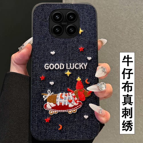 真刺绣牛仔布艺  不掉色 不脱丝
