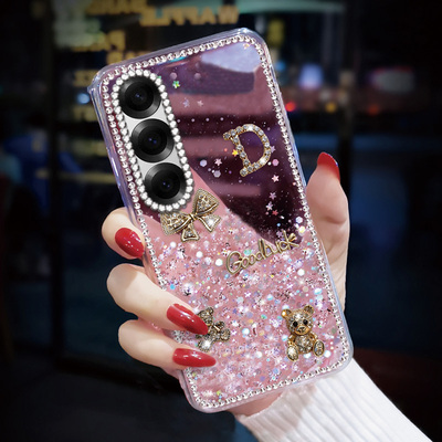 高级感水钻细闪适用三星GalaxyZFold6手机壳闪钻M30s硅胶M10网红M21s女款ZFold7软壳M31/2026年M34 5G防摔M21