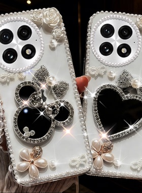 2026马年镶钻化妆镜适用oneplus1+一加13手机壳新款ace3软壳15女款8Pro化妆9R透明Ace防摔11R全包ace5至尊版