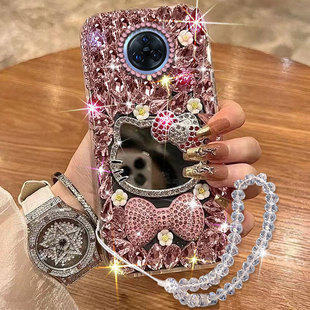 透明水钻补妆镜适用vivoNEX3手机壳小众X30高级感X20Plus保护套X21屏幕指纹版新品X100S外壳Y50女款y300T全包