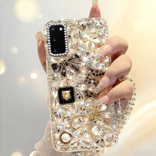 高端奢华镶钻手机壳，不掉钻，不发黄
