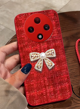 红色喜庆布艺适用OPPOA3 5G手机壳小香风A2x冬天A32本命年A58X秋冬A96防摔A97 保护套A56/2026年A5 过年A3