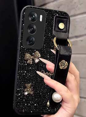 2026马年红色新款腕带适用OPPOReno12手机壳带支架6春节8网红7过年2新品K9s软3喜庆名媛K12外壳A5x高级感14