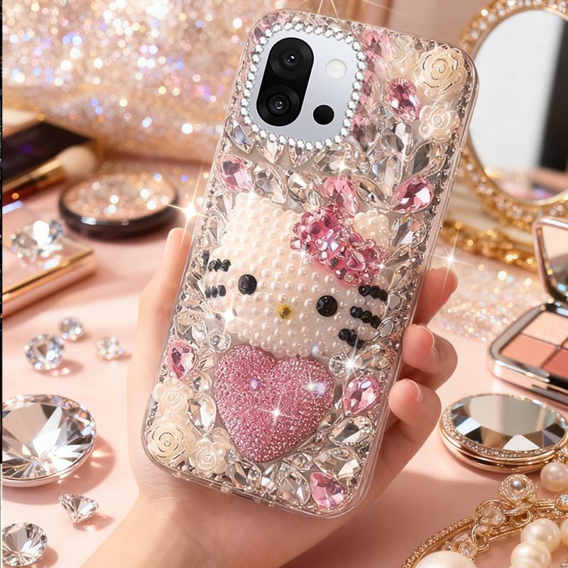 高端奢华镶钻手机壳，不掉钻，不发黄