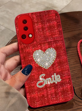 红色本命年布艺小香风适用华为nova12手机壳全包14秋冬NOVA6SE冬天12se本命年P70喜庆P60+名媛P60春节10SE