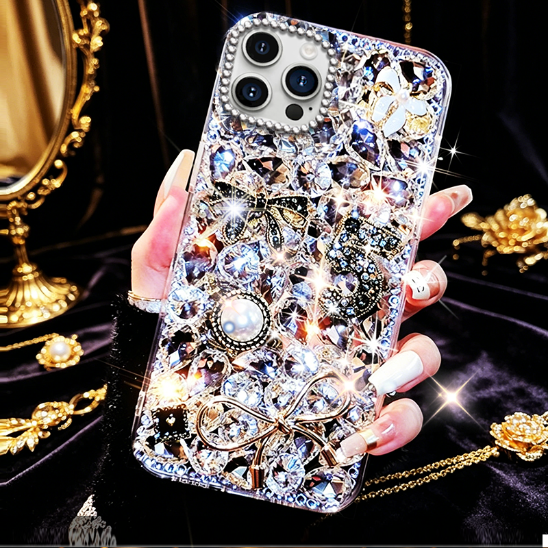 高级感奢华闪钻适用苹果iPhone16promax手机壳透明7新款8透明6SPLus小众15Pro巨好看11Pro水钻15镶钻17Pro