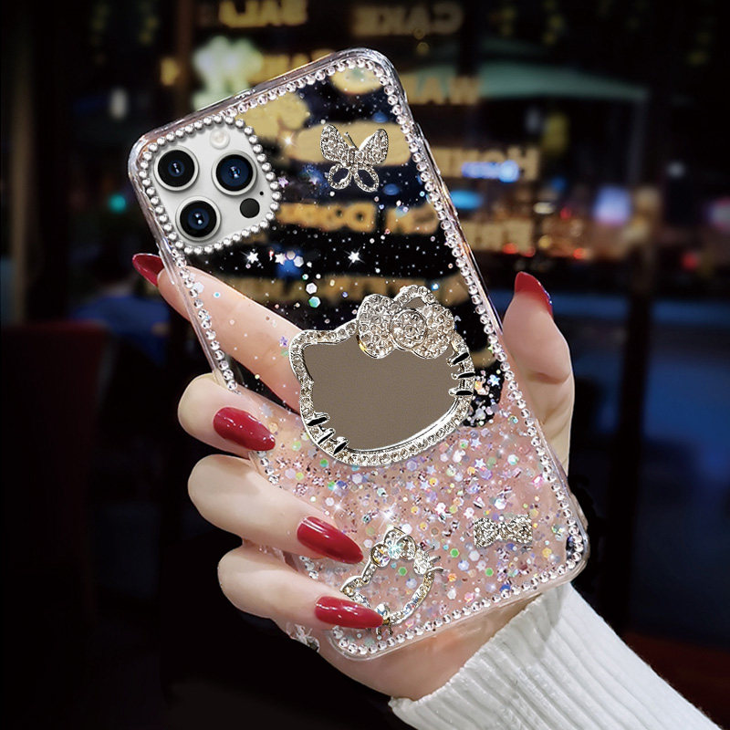 滴胶闪钻适用苹果iPhone14ProMax手机壳高级感16新品15防摔17Pro新款6网红11女款14Pro水钻Air软壳14镶钻