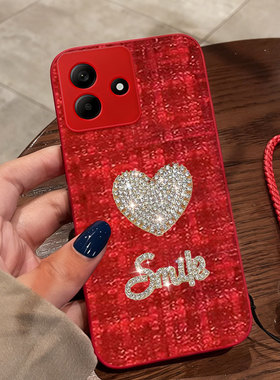 红色本命年布艺小香风适用Redmi红米Note14手机壳喜庆10X结婚12冬天12+春节11+保护套11 秋冬11全包8/2026年