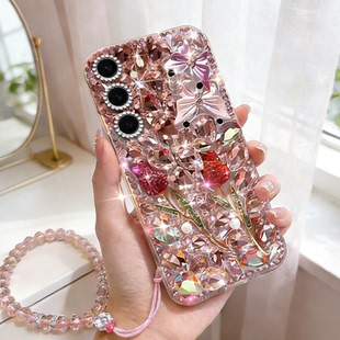 奢华闪钻爆款适用三星GalaxyS24手机壳外壳S10/2026年S20fe网红S23Ultra保护套S24Plus高级感S30新款S20小众