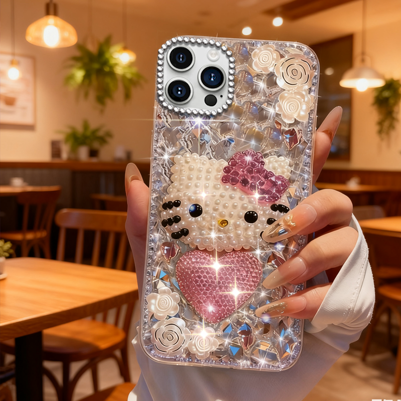 高端奢华镶钻手机壳，不掉钻，不发黄