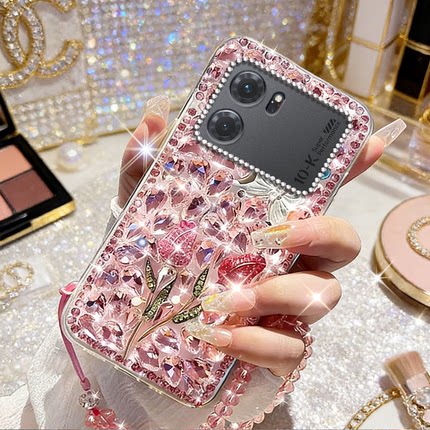 春夏镶钻奢华水钻适用OPPOK10手机壳网红k12s全包k13x女款RENO6PRO软壳15防摔k13s巨好看14新款7新品12外壳7