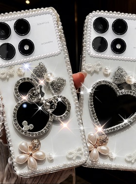 2026马年镶钻化妆镜适用荣耀WIN手机壳本命年30Plus外壳60Pro新品200硅胶90网红X30MAX保护套40软壳300透明