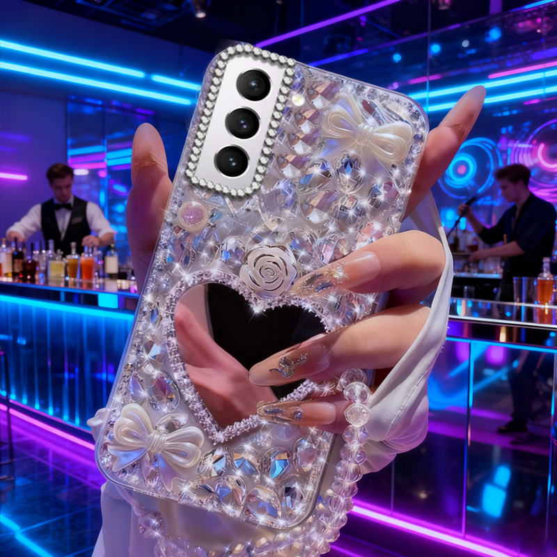 高端奢华镶钻手机壳，不掉钻，不发黄