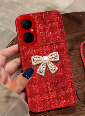 红色喜庆布艺适用华为畅享80手机壳/2026年70全包70过年WIKO Hi  60S春节60M名媛10S本命年智选A20外壳60喜庆