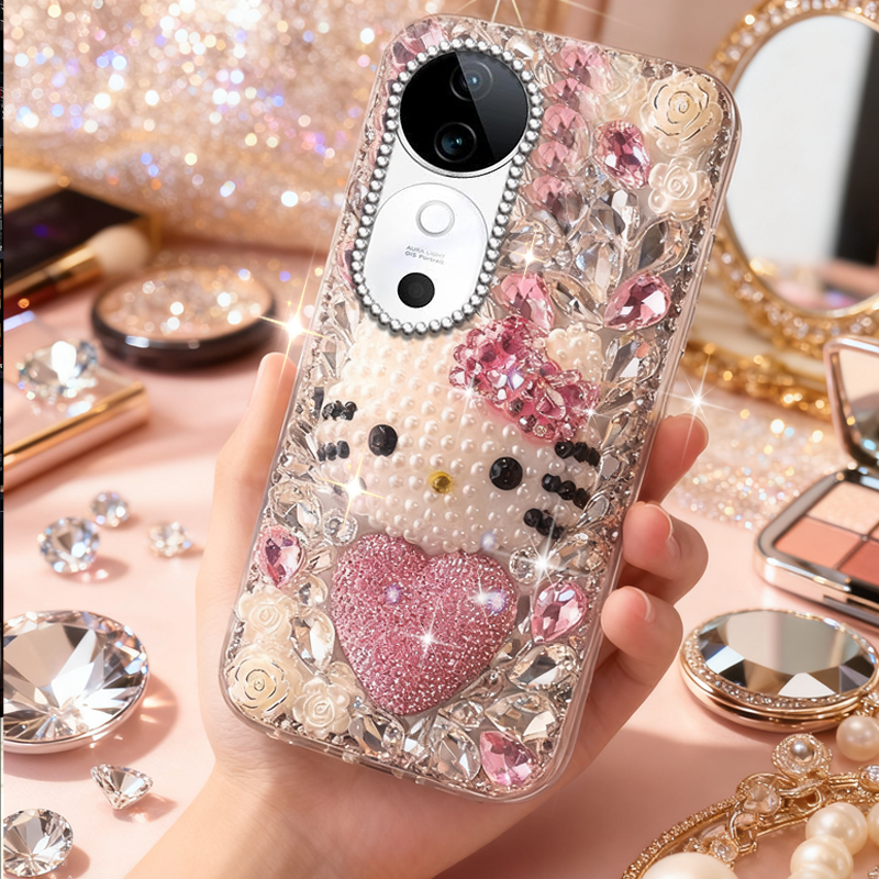 高端奢华镶钻手机壳，不掉钻，不发黄