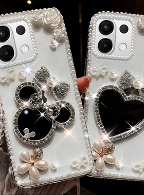 2026马年镶钻化妆镜适用OPPOk12s手机壳全包k12x新品K11x化妆A93S硅胶A6GT防摔A5新年款A56软壳6+网红A2女款