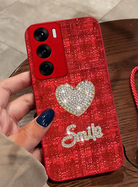 红色本命年布艺小香风适用Redmi红米Note15R手机壳保护套9 4G喜庆15春节13R全包9A结婚14喜庆8A冬天15+外壳