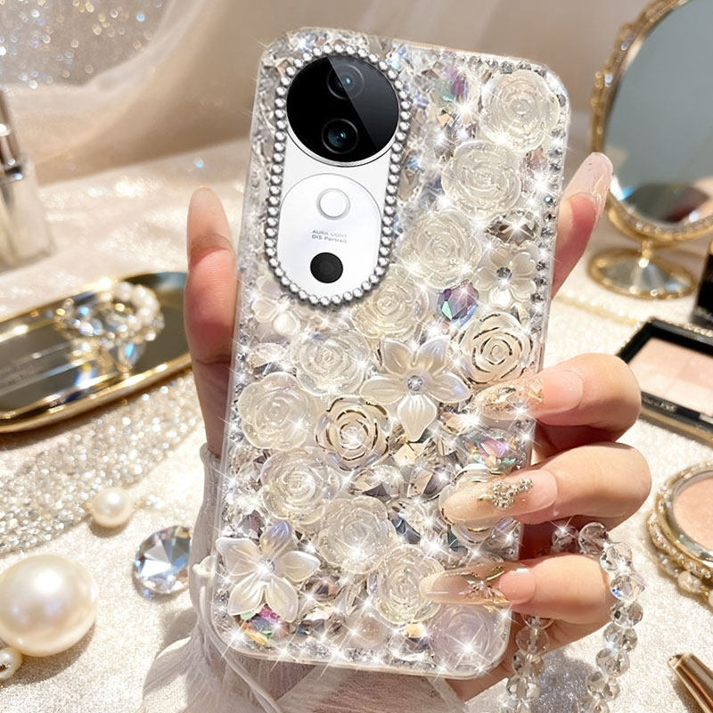 高端奢华镶钻手机壳，不掉钻，不发黄