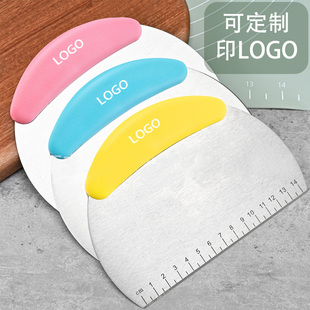 可定制印LOGO不锈钢切面刀刮板带刻度面粉家用刮刀蛋糕手擀面烘焙