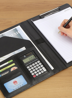 a4多功能商务办公皮质文件夹资料夹量房本置业顾问销讲夹谈单本文件夹板夹a4经理夹垫板夹展业夹合同夹谈单夹