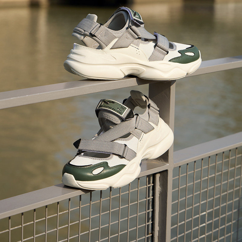 361度室外凉鞋秋季透气男鞋软底舒适休闲运动鞋魔术贴钓鱼鞋拖鞋