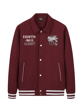 361°运动外套2026春季新款男子绒里夹克宽松舒适上衣