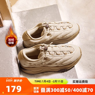 摸鱼鞋361运动鞋男鞋2025冬季加绒加厚保暖棉鞋防滑通勤休闲鞋子