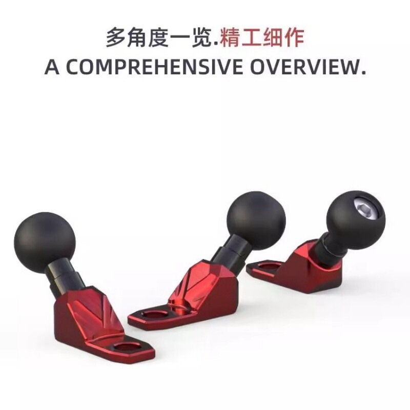 适用SYM三阳小蚂蚁4MICA后视镜座扩展球头手机架固定相机架连接座