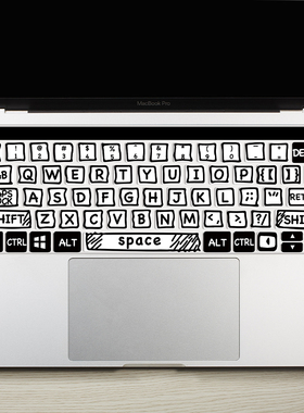 适用于macbook键盘膜苹果电脑air13保护m1笔记本matebook14荣耀magicbook联想15小新yoga14s卡通16贴膜pro14