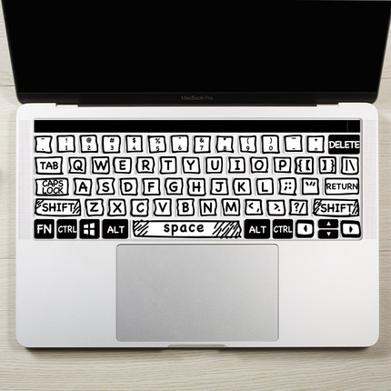 适用于macbook键盘膜苹果电脑air13保护m1笔记本matebook14荣耀magicbook联想15小新yoga14s卡通16贴膜pro14