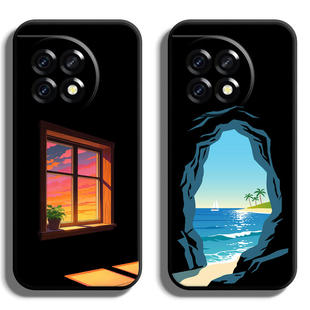 适用一加Ace2手机壳Ace2Pro保护套Ace2V全包软防摔定制薄硅胶极简贰潮卡通时尚 女情侣液态男 简约高级网红个性