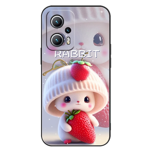 适用小米redmi红米note11Tpro手机壳redmiNote11tpro+十加保护套pro防摔t全包pro软薄情侣网红男硅胶萌兔定制