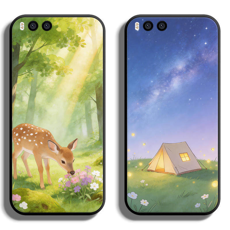 适用小米6手机壳X保护套5全包X防摔s定制sPlus软薄硅胶治愈系二创意液态男潮简约网红情侣时尚个性新款直边卡