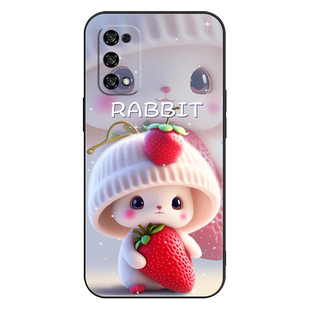 适用opporealmeX7手机壳oppo realme真我X7Pro保护套RealmeX7Pro防摔全包软超薄男液态硅胶女卡通萌兔订定制